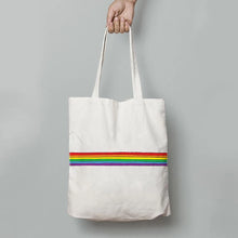 Load image into Gallery viewer, SECRETLY CANADIAN RAINBOW TOTE bag
